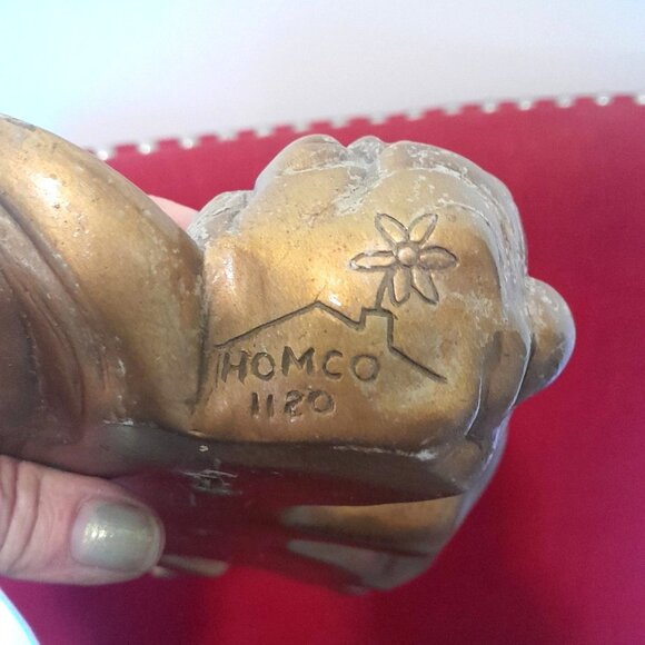 Vintage Homco 1120 Angel Cherub Gold Wall French Hollywood Regency Rococo Style - Picture 3 of 4